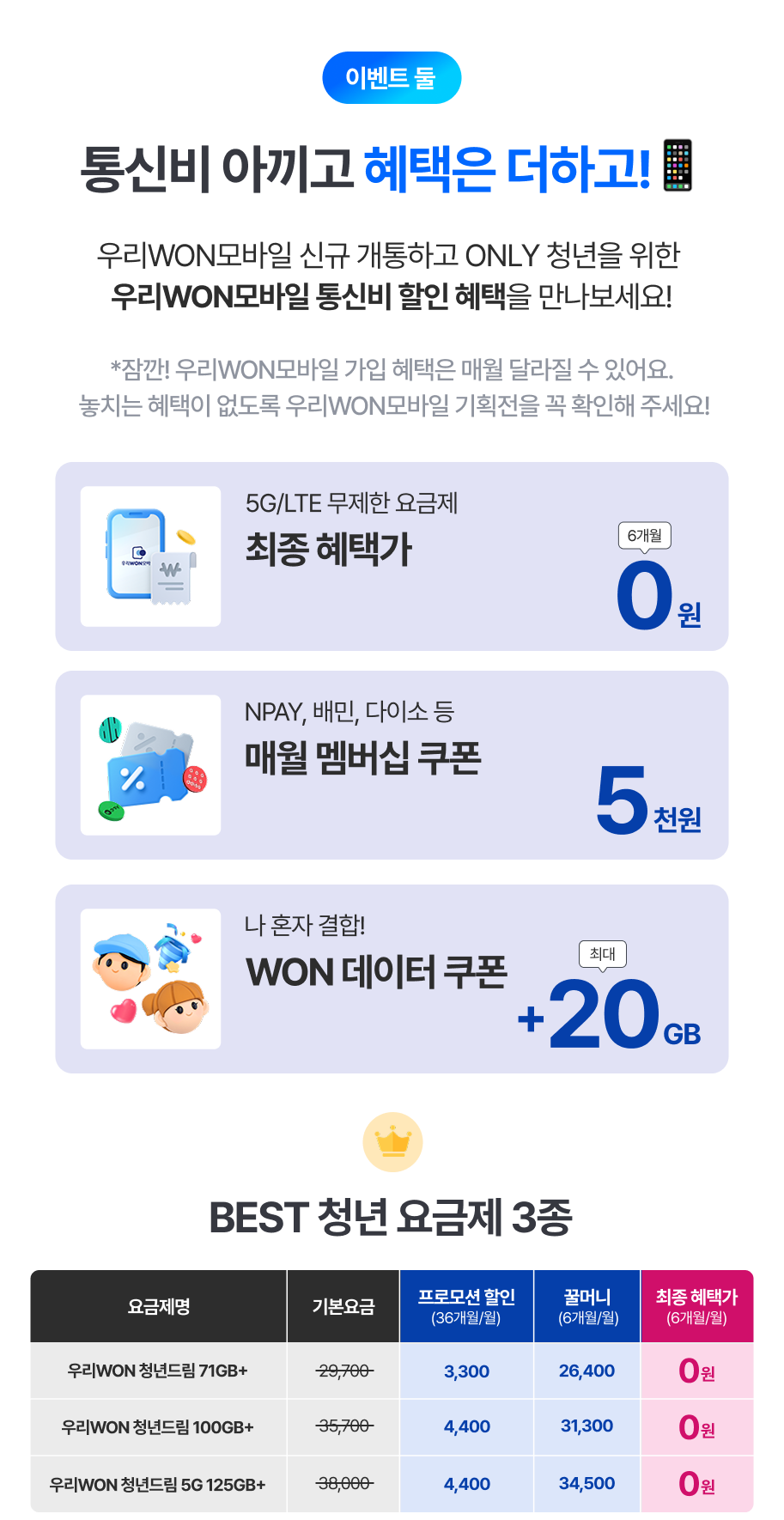 이벤트3 통신비 아끼고 혜택은 더하고